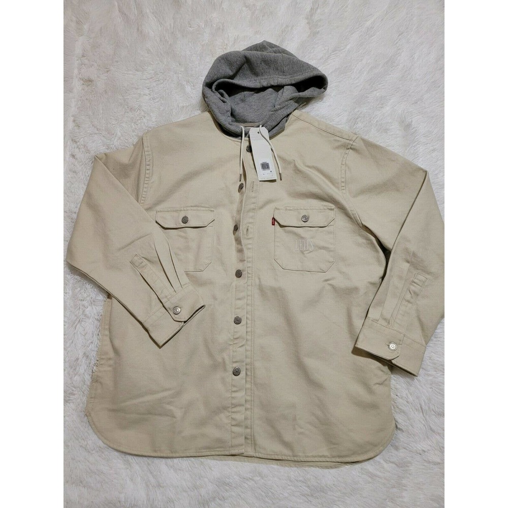 Levi's Men's Hooded Jacket Beige